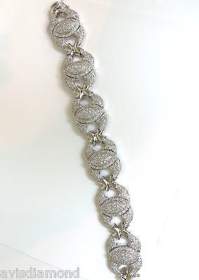 17.20CT DIAMONDS HINGE LINKED BRACELET 14KT F/G VS MODERN DECO