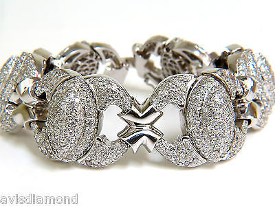 17.20CT DIAMONDS HINGE LINKED BRACELET 14KT F/G VS MODERN DECO