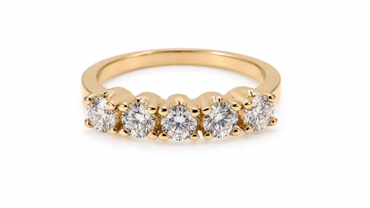 .92ct Natural Diamonds 5 Band Ring 14kt 6.25 95556