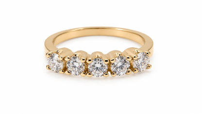.92ct Natural Diamonds 5 Band Ring 14kt 6.25 95556