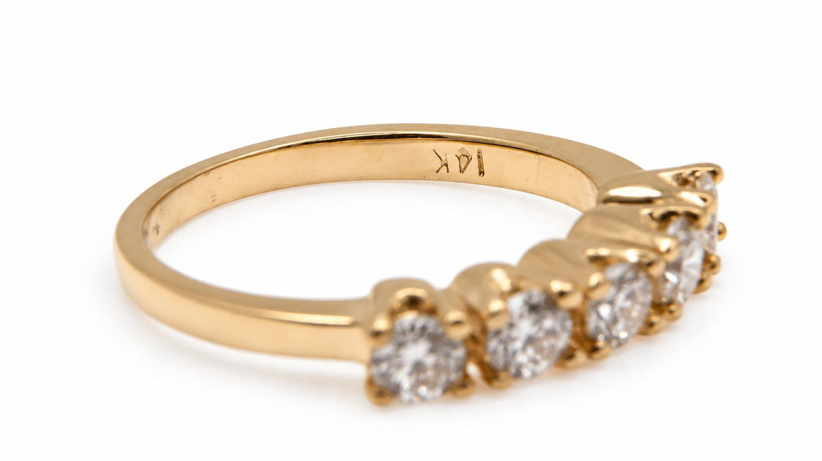 .92ct Natural Diamonds 5 Band Ring 14kt 6.25 95556