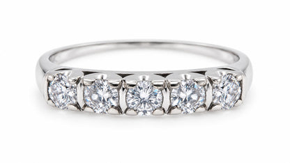 0.88ct Natural Emerald & 0.90ct Diamond Ring and Band Set 14K White Gold 95580