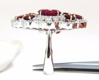 GIA Certified 8.03CT NATURAL TOURMALINE RUBELLITE RUBY DIAMOND RING 18KT 10344**