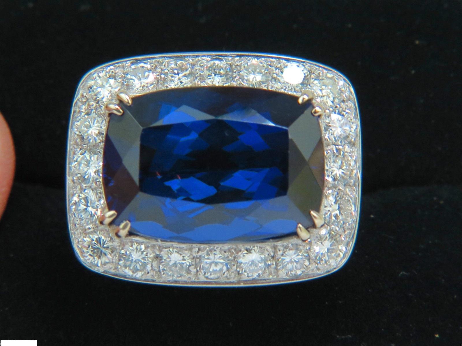 20.45ct GIA Certified Magnificent Natural Tanzanite Ring 18kt Gold 10038