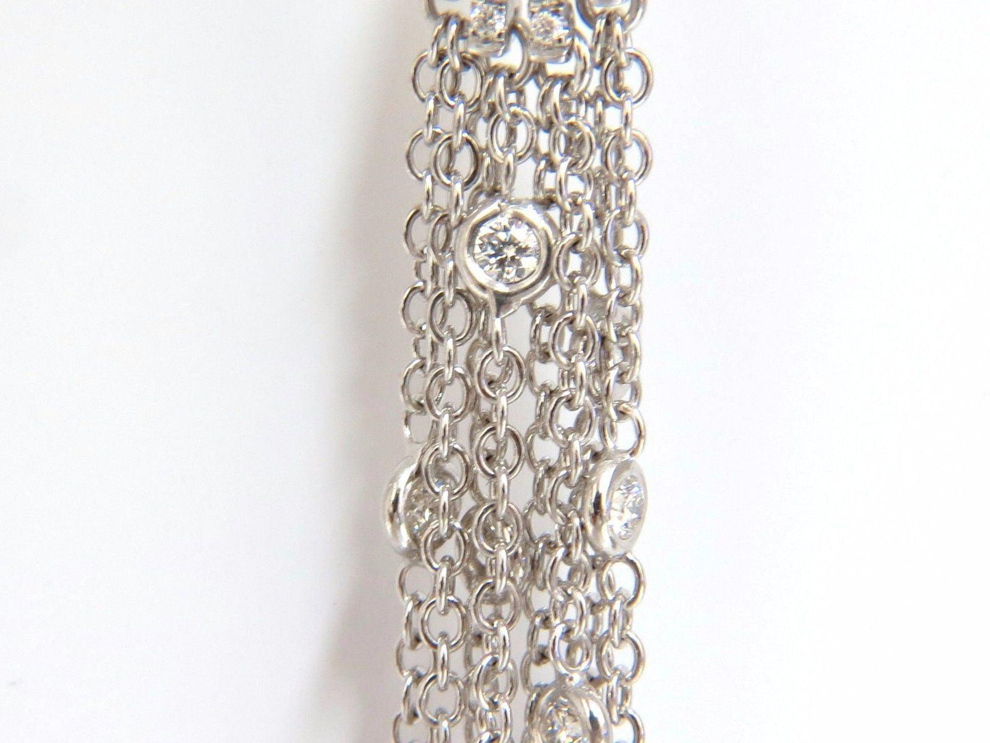 5.40ct natural diamonds cluster dangle drop earrings 18kt gilt deco**