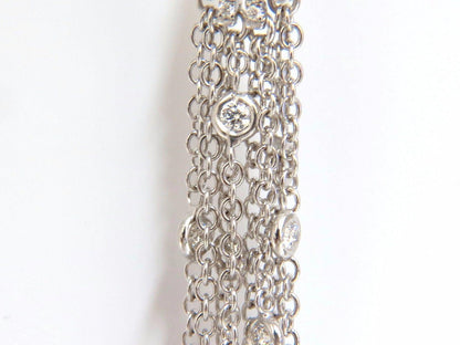 5.40ct natural diamonds cluster dangle drop earrings 18kt gilt deco**