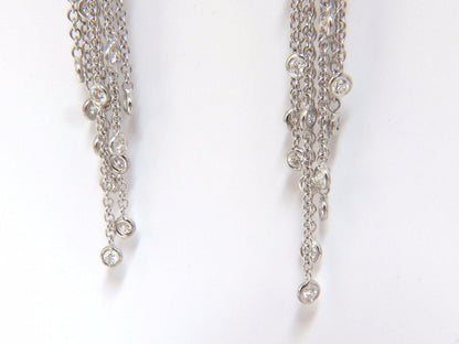 5.40ct natural diamonds cluster dangle drop earrings 18kt gilt deco**