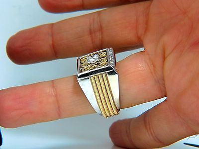 18kt mens .60ct diamond ring coil wrap 3d tourbillon still life deco 10002