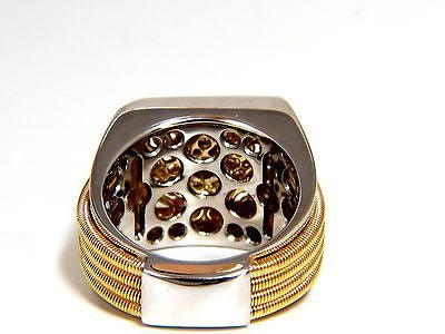 18kt mens .60ct diamond ring coil wrap 3d tourbillon still life deco 10002