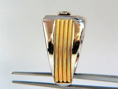 18kt mens .60ct diamond ring coil wrap 3d tourbillon still life deco 10002