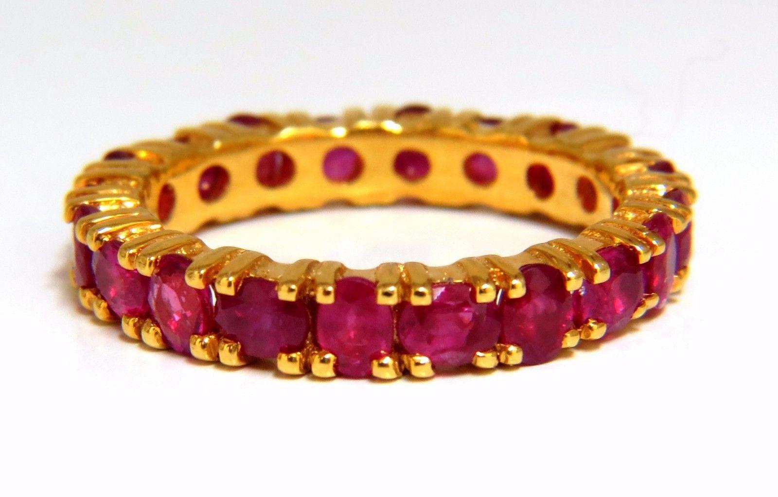 Stackable Ruby Diamonds eternity Ring 14kt Natural Stacking 7.42ct 10554**