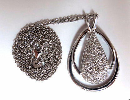 .50ct natural diamonds pear cluster necklace 14kt 10586 *v