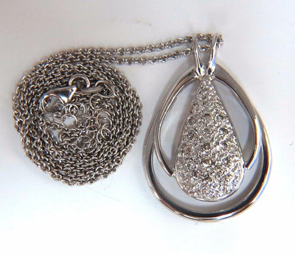 .50ct natural diamonds pear cluster necklace 14kt 10586 *v