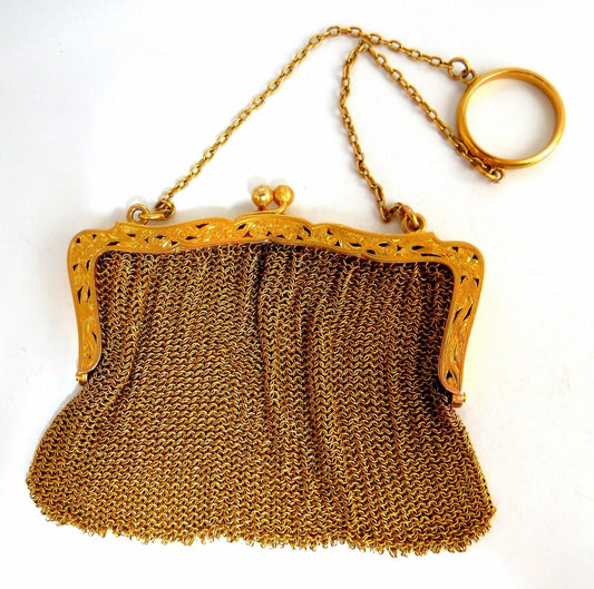 14kt Gold Mesh Purse Vintage Prime