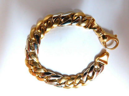 Miami Cuban Link Bracelet 14kt gold Two Tone 10868**
