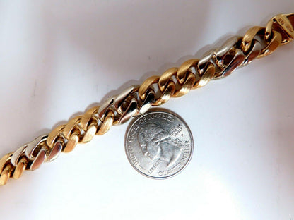 Miami Cuban Link Bracelet 14kt gold Two Tone 10868**