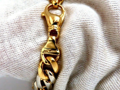 Miami Cuban Link Bracelet 14kt gold Two Tone 10868**