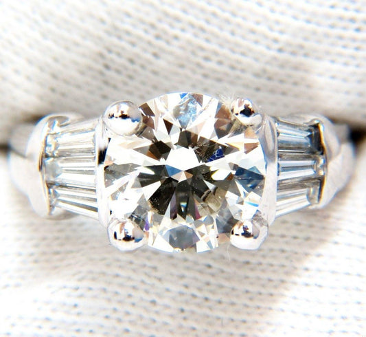 GIA Certified 3.01ct Natural Diamond Ring Classic Three Platinum 10050
