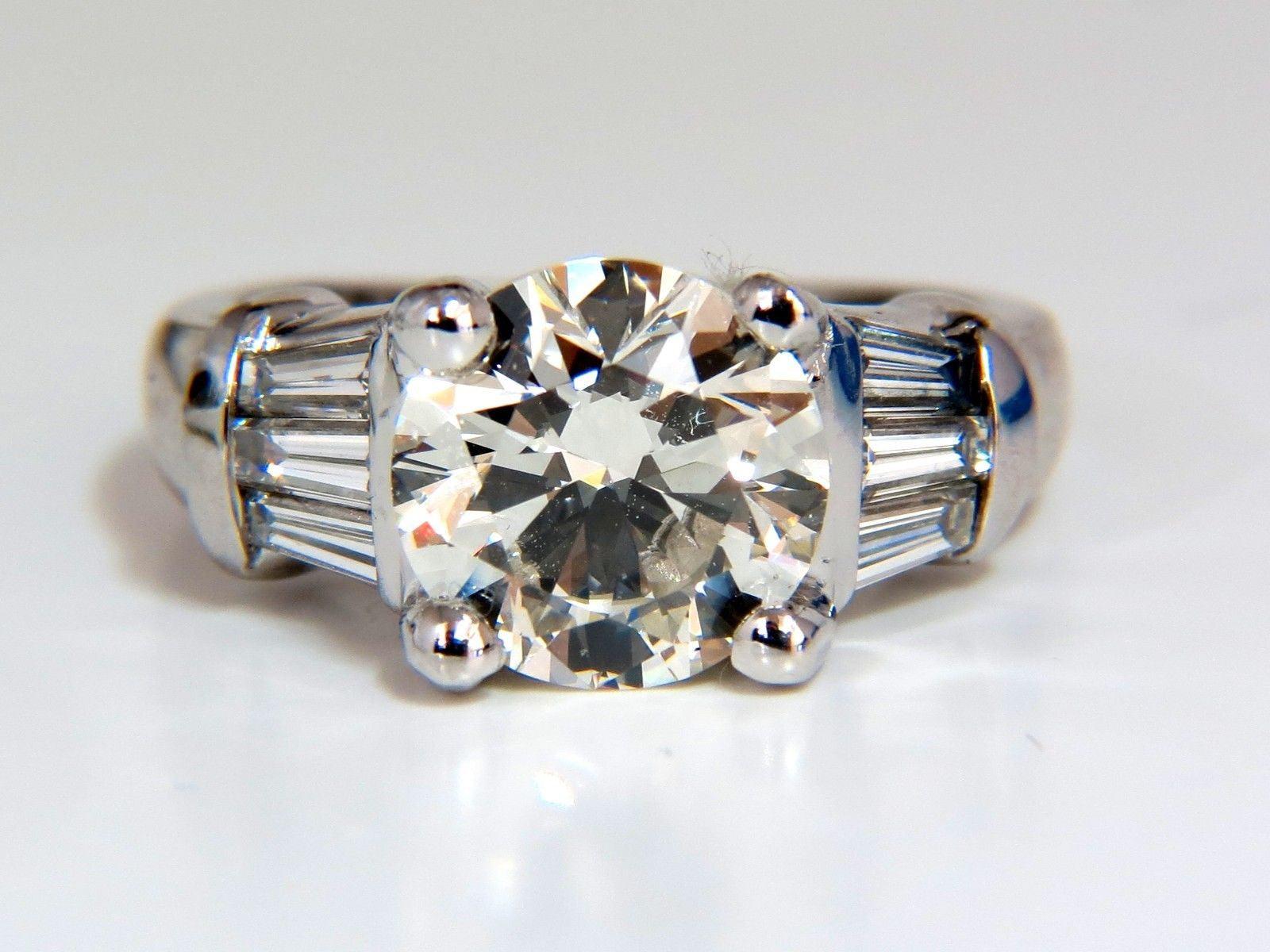 GIA Certified 3.01ct Natural Diamond Ring Classic Three Platinum 10050