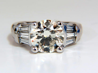 GIA Certified 3.01ct Natural Diamond Ring Classic Three Platinum 10050