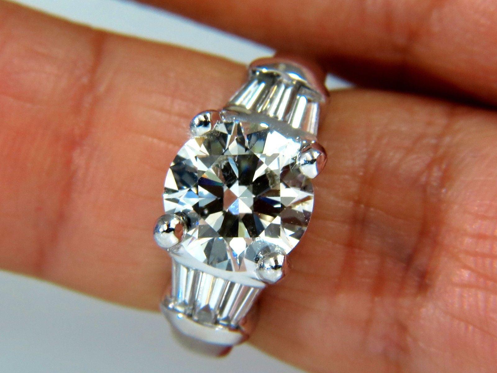 GIA Certified 3.01ct Natural Diamond Ring Classic Three Platinum 10050