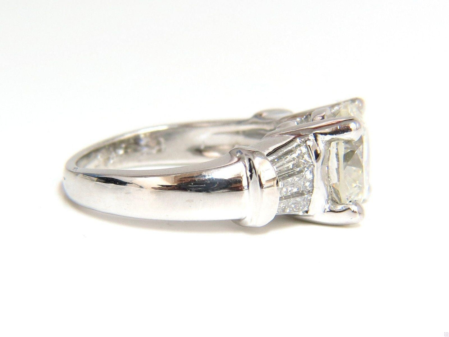 GIA Certified 3.01ct Natural Diamond Ring Classic Three Platinum 10050