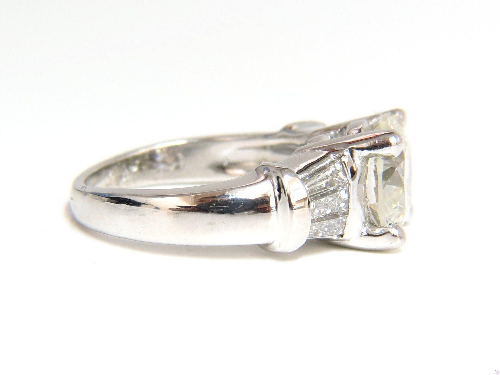 GIA Certified 3.01ct Natural Diamond Ring Classic Three Platinum 10050