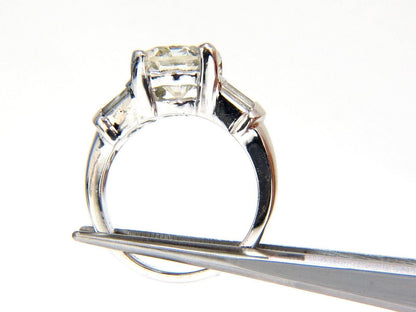 GIA Certified 3.01ct Natural Diamond Ring Classic Three Platinum 10050