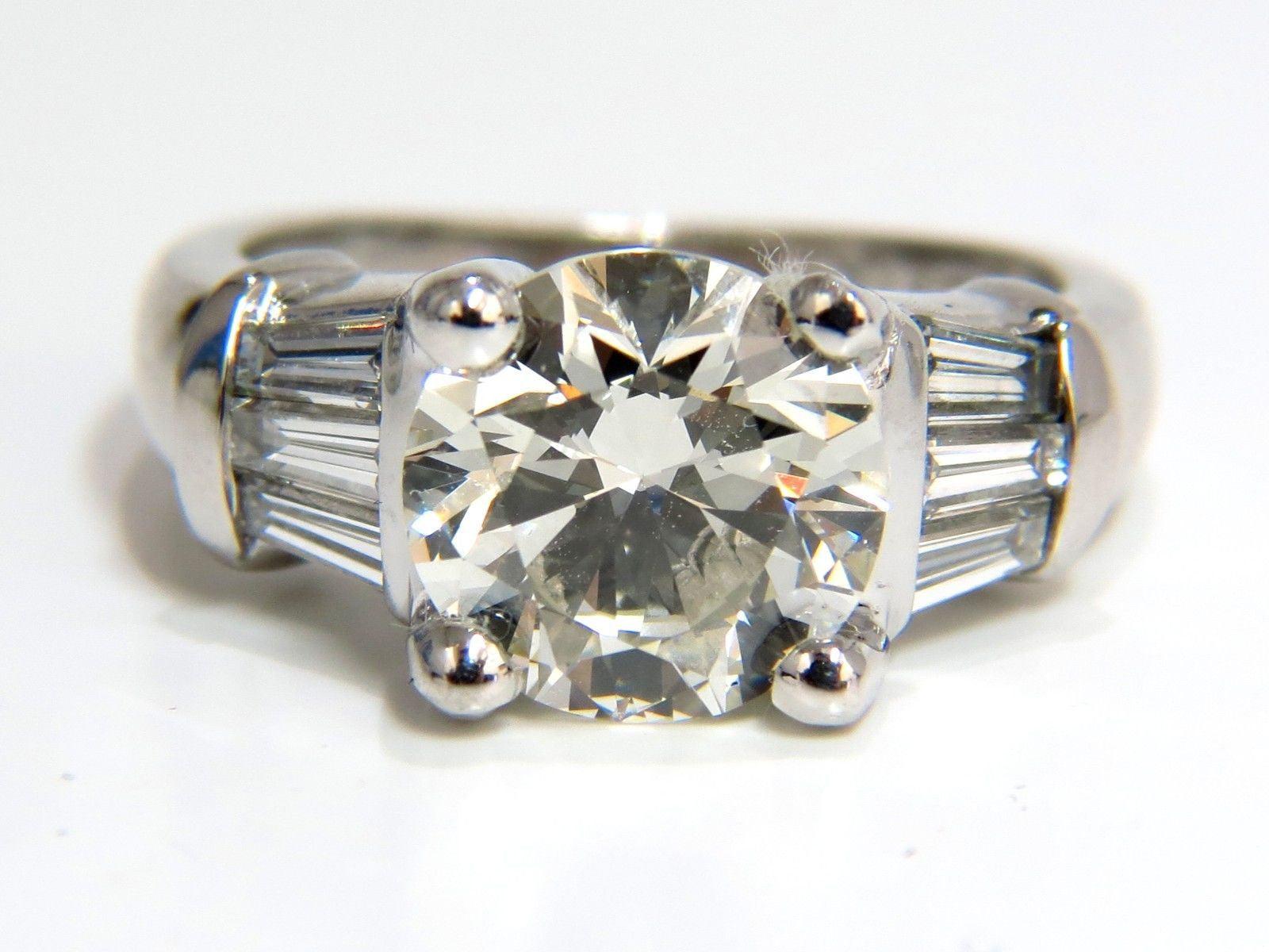GIA Certified 3.01ct Natural Diamond Ring Classic Three Platinum 10050