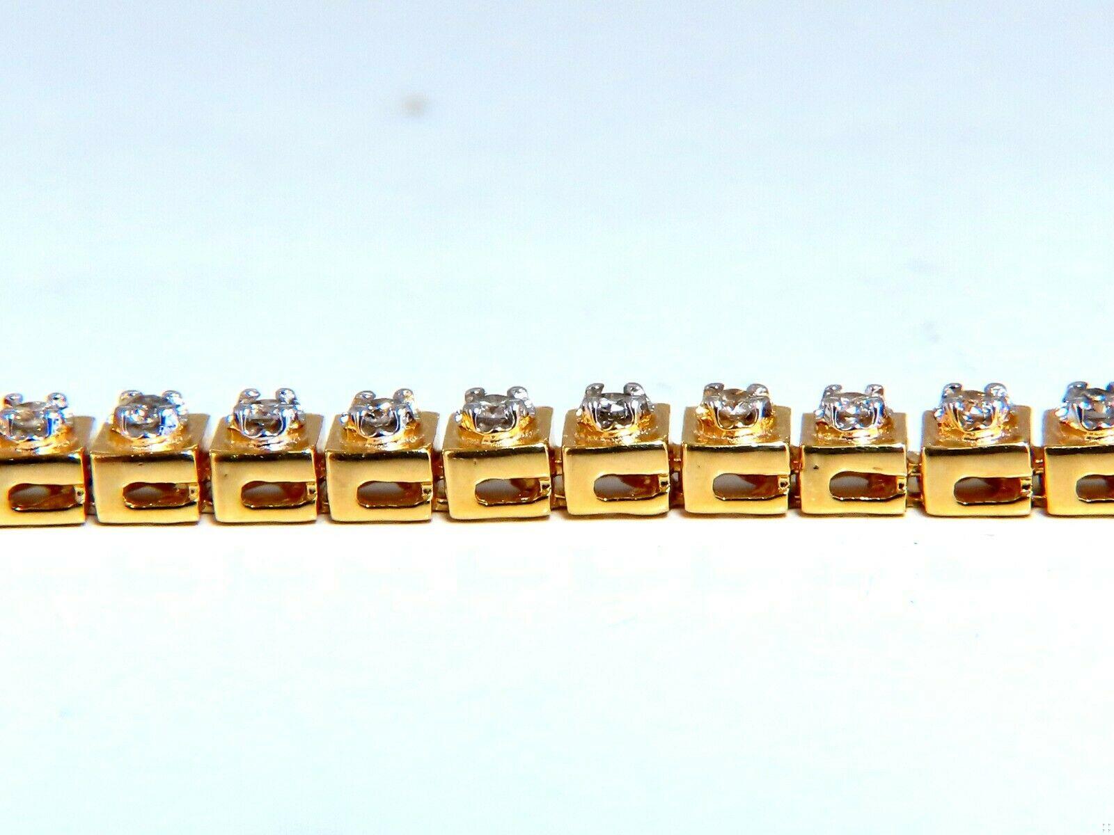 1.04ct Round Diamonds Vintage Retro Style Bracelet 14kt 11008**