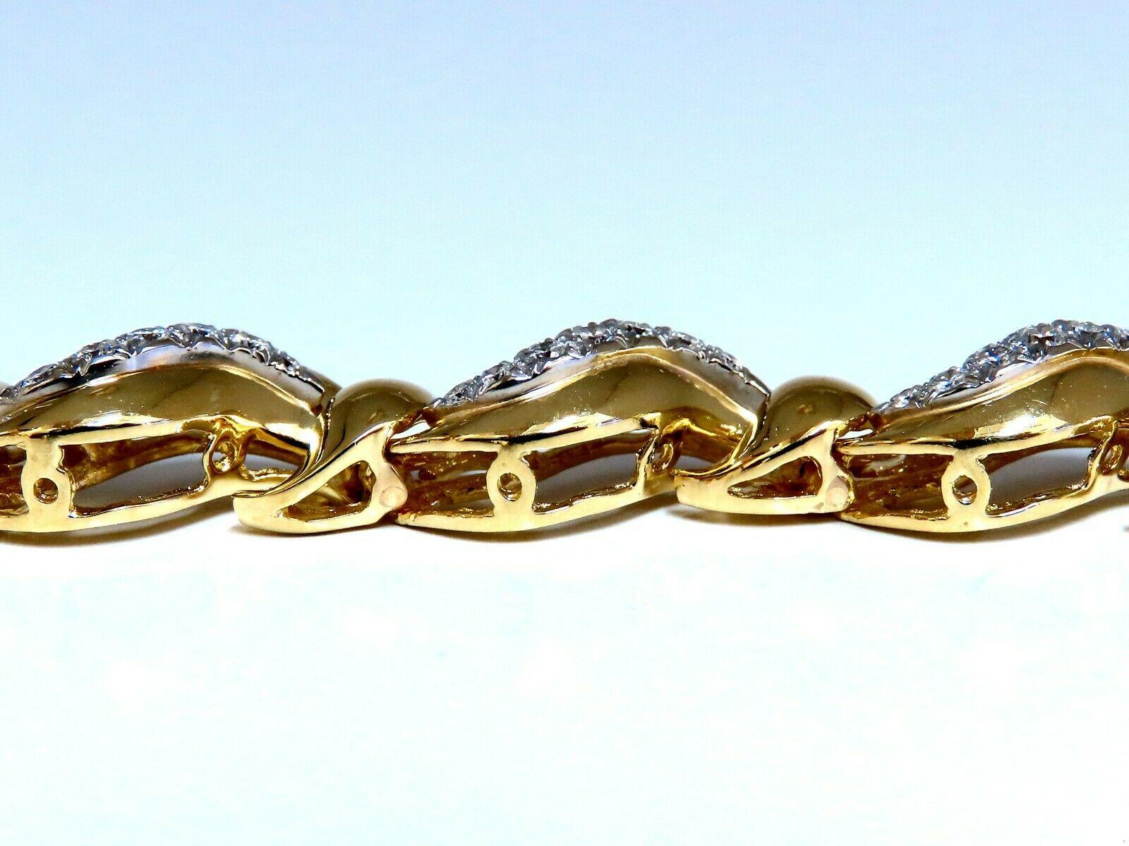 2.04ct Natural Round Diamonds S Link Bracelet 18Kt**