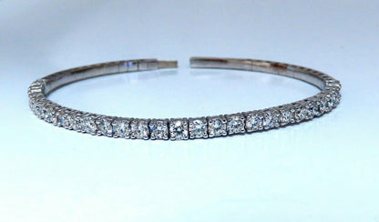 2.90ct Natural Round Diamonds Flexible Tennis Bangle Bracelet 14 Karat 11099 *v