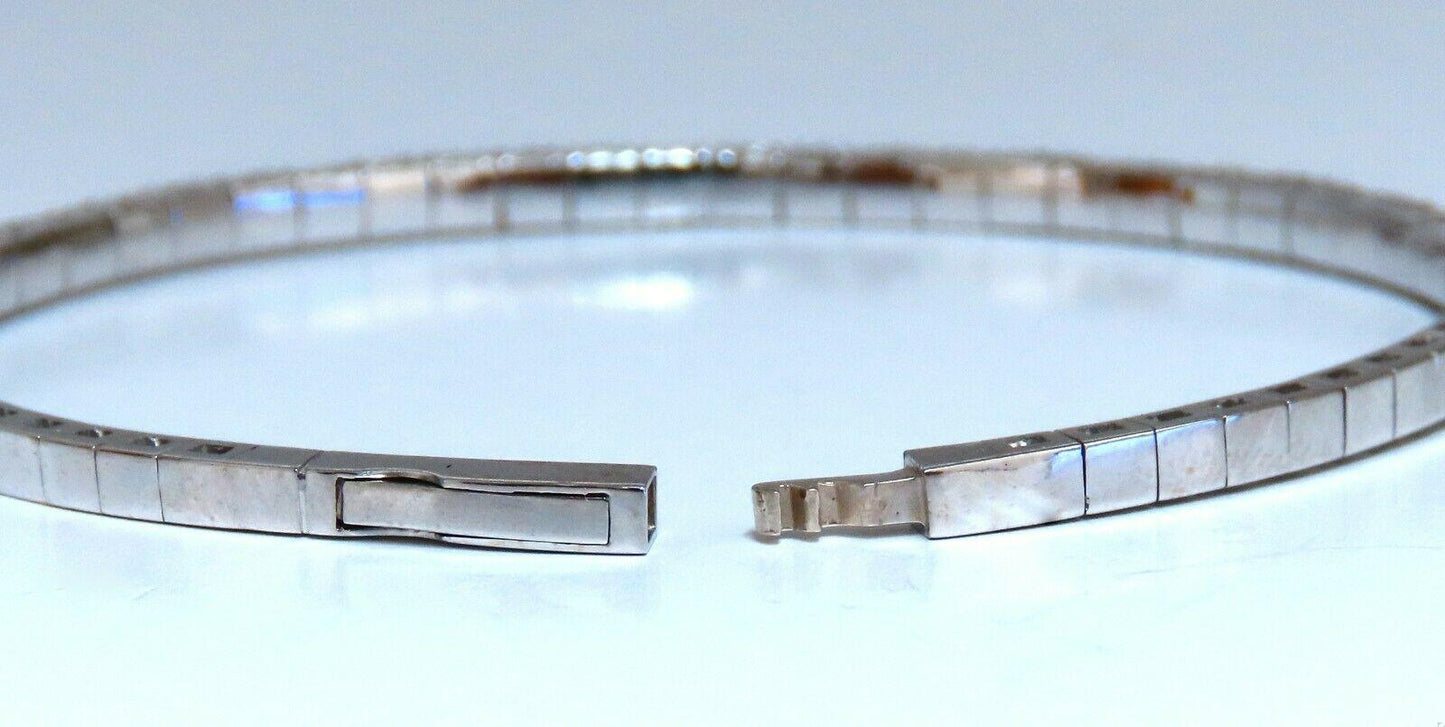 2.90ct Natural Round Diamonds Flexible Tennis Bangle Bracelet 14 Karat 48147 *v