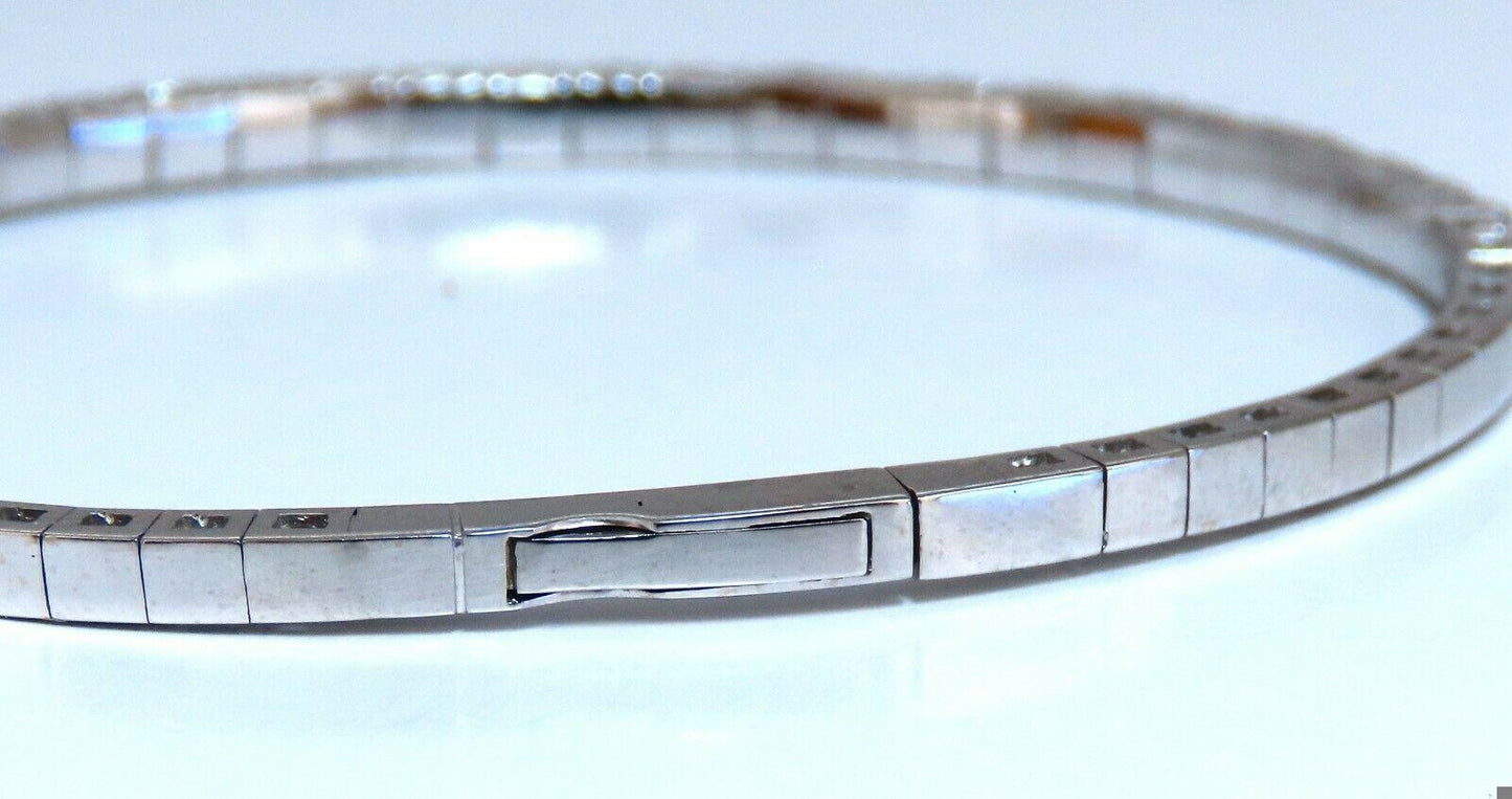 2.90ct Natural Round Diamonds Flexible Tennis Bangle Bracelet 14 Karat 48147 *v