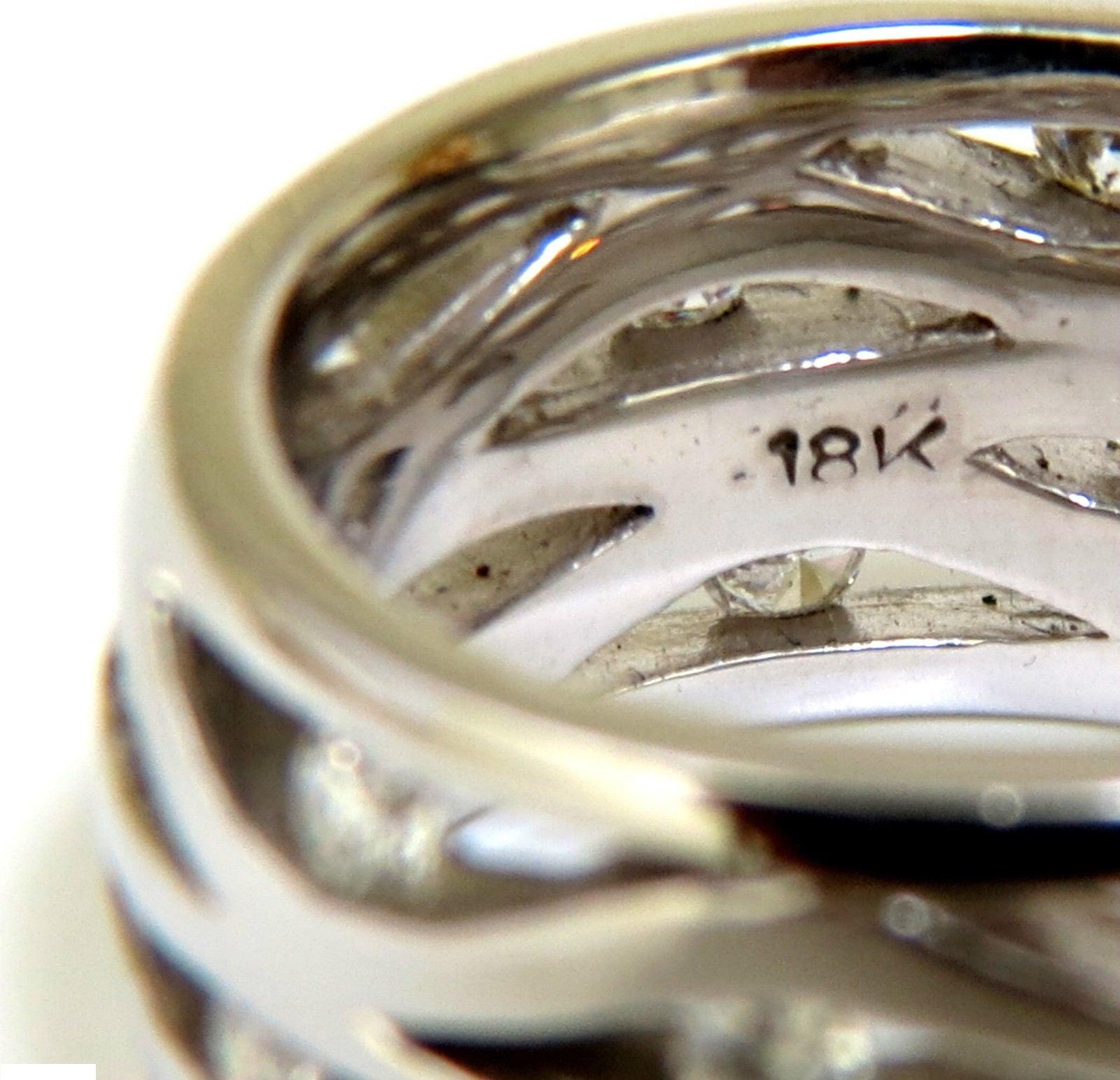 18KT .75CT DIAMOND 3D CHANNEL WAVE WIDE BAND 10.50MM SIZE 6.5 10067**