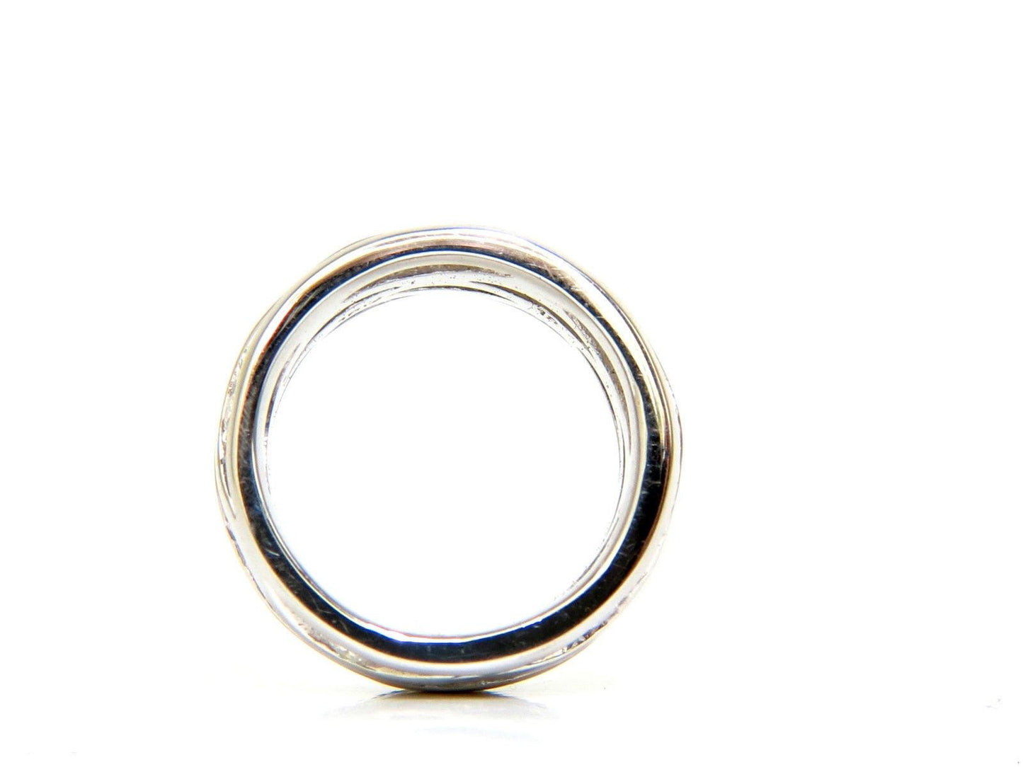 18KT .75CT DIAMOND 3D CHANNEL WAVE WIDE BAND 10.50MM SIZE 6.5 10067**