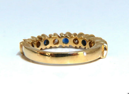 .90ct Natural Round Sapphires Diamonds Band 14 Karat 11336**