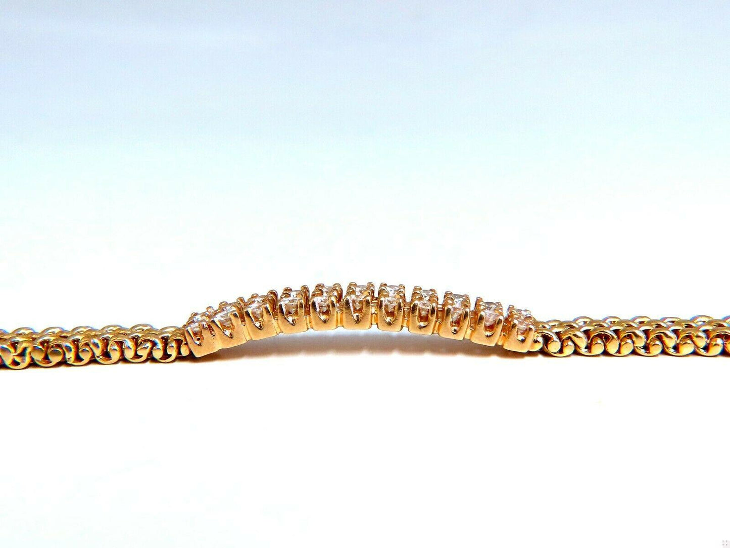 1.06 carat diamond id tag bracelet and weave pattern vintage deco 14kt 11414**