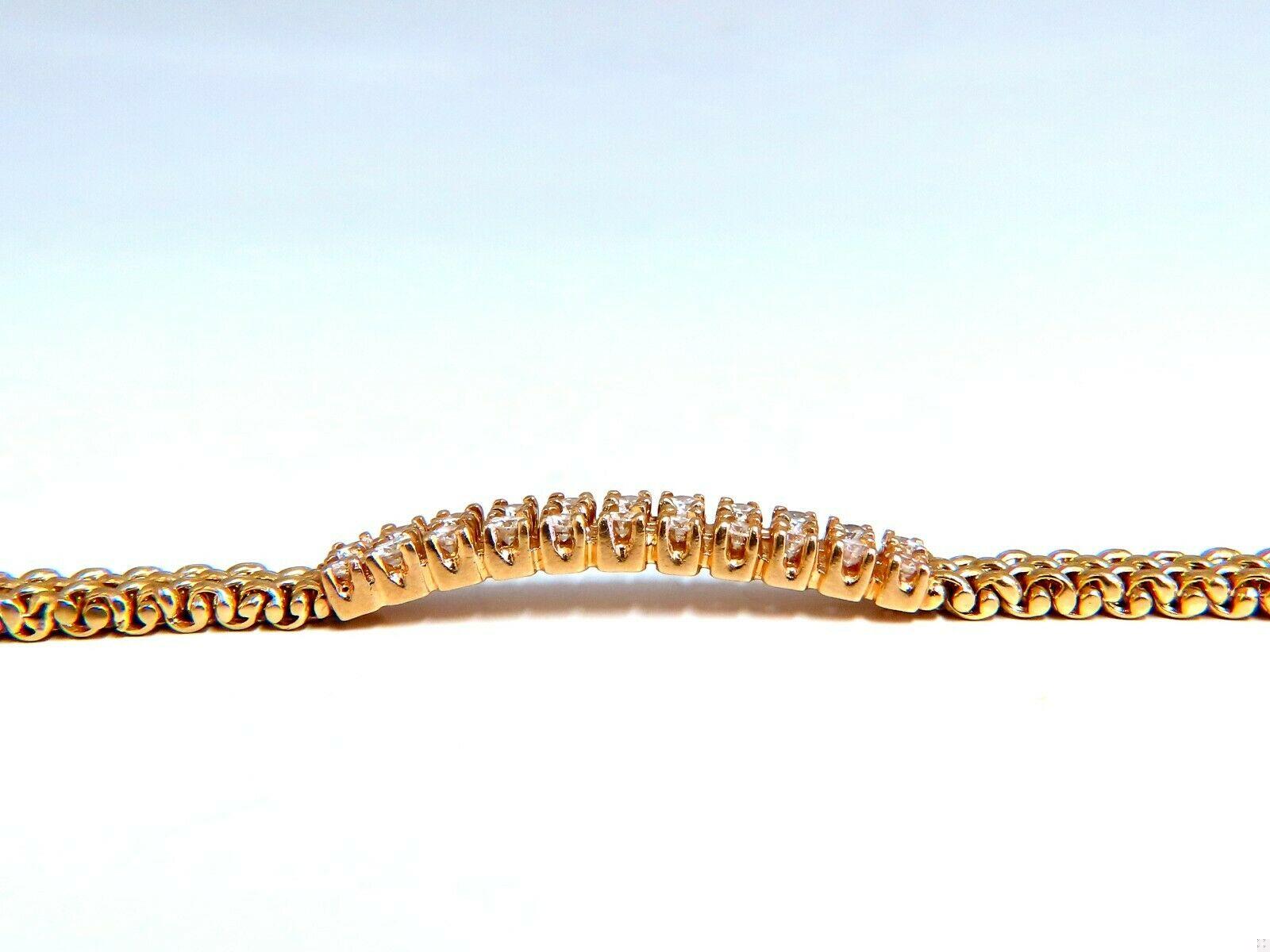 1.06 carat diamond id tag bracelet and weave pattern vintage deco 14kt 11414**