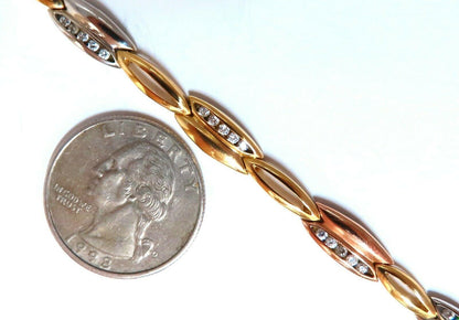 .70ct CZ channel set Arch link bracelet 14kt solid 11425