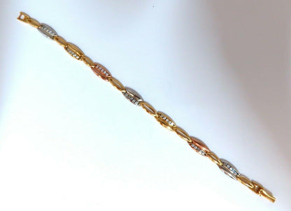 .70ct CZ channel set Arch link bracelet 14kt solid 11425