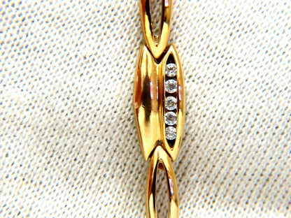 .70ct CZ channel set Arch link bracelet 14kt solid 11425