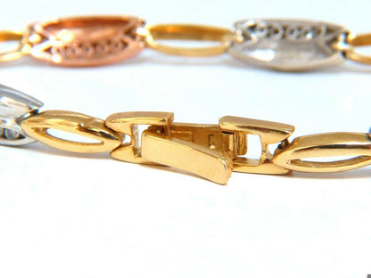.70ct CZ channel set Arch link bracelet 14kt solid 11425