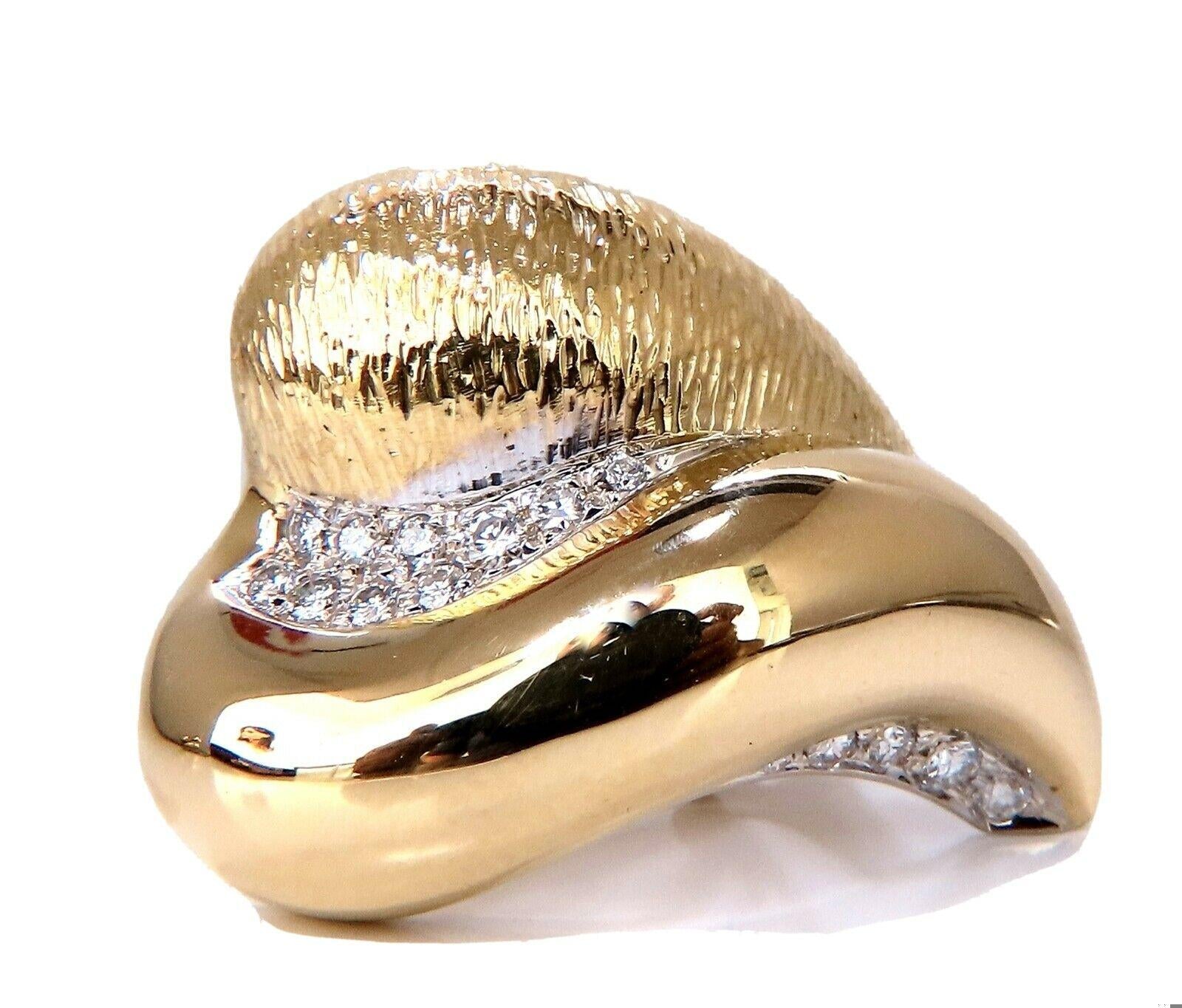 Caravelli .50ct Natural Dome Heart Diamond Earrings 18kt