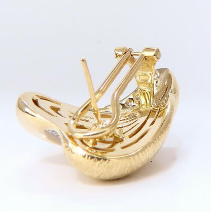 Caravelli .50ct Natural Dome Heart Diamond Earrings 18kt