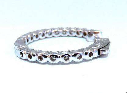 1.62ct Natural Round Diamond hoop earrings 14kt 25mm 11583**
