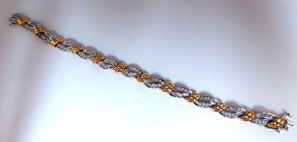 3ct Natural Round Diamonds Bracelet Channel 14kt