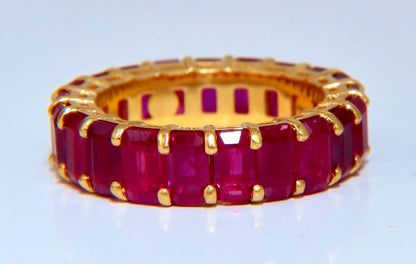 Stackable Ruby Diamonds eternity Rings 14kt Natural Vivid Reds Stacking 11.36ct