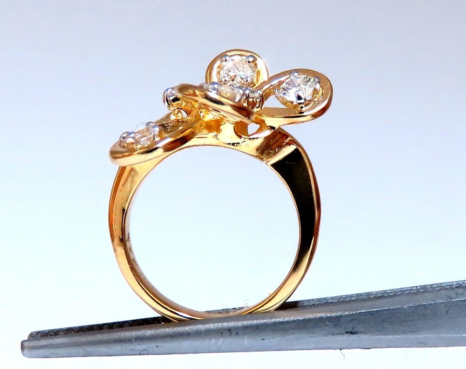 .58ct Natural Diamonds Butterfly Ring 14kt 12042