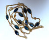 13.30ct. Natural Sapphires Yard Diamond Necklace 14Kt Marquise